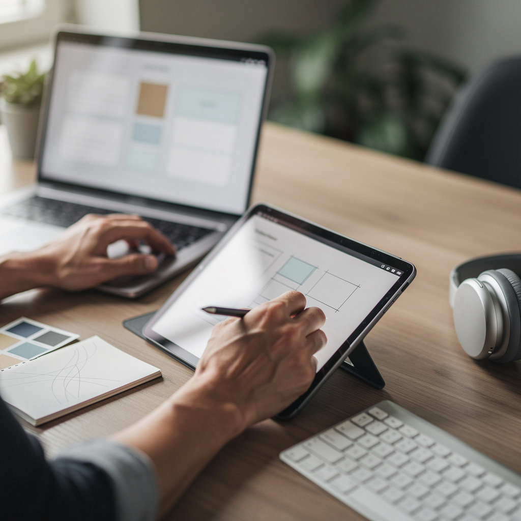 Flour & Frost Portland team collaborating on custom website design and development for a Portland business