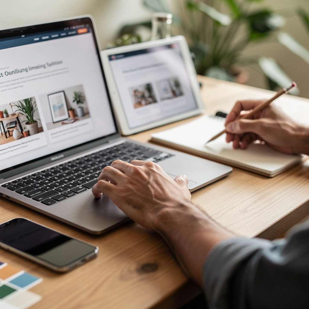 Flour & Frost Portland team collaborating on a web design project for a local Portland business